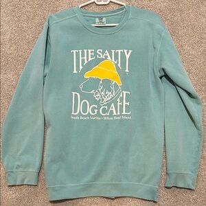 Comfort Colors Teal 'The Salty Dog Cafe' Sweatshirt